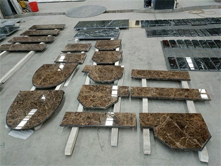 Dark Brown Marble Tiles