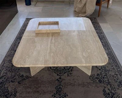 Travertine মার্বেল টেবিল শীর্ষ